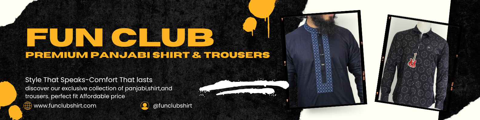 Black and Yellow Grunge Streetwear LinkedIn Banner